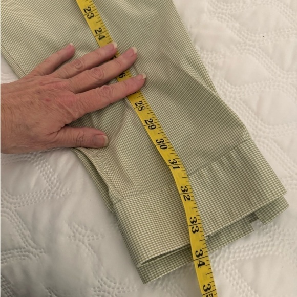 Calvin Klein Sage Green Square Extra Fine Cotton Dress Shirt Non iron Size XL - Picture 9 of 9